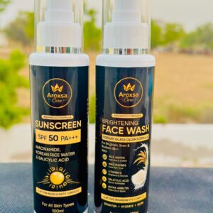Aroxsa Care Brightening Face Wash & Aroxsa Care Sunscreen SPF 50 PA+++ Combo Pack